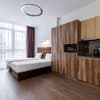 Апарт-отель Barasport city apartments. Апартаменты двухместный DeLuxe Bronze Style с панорамным окном 3